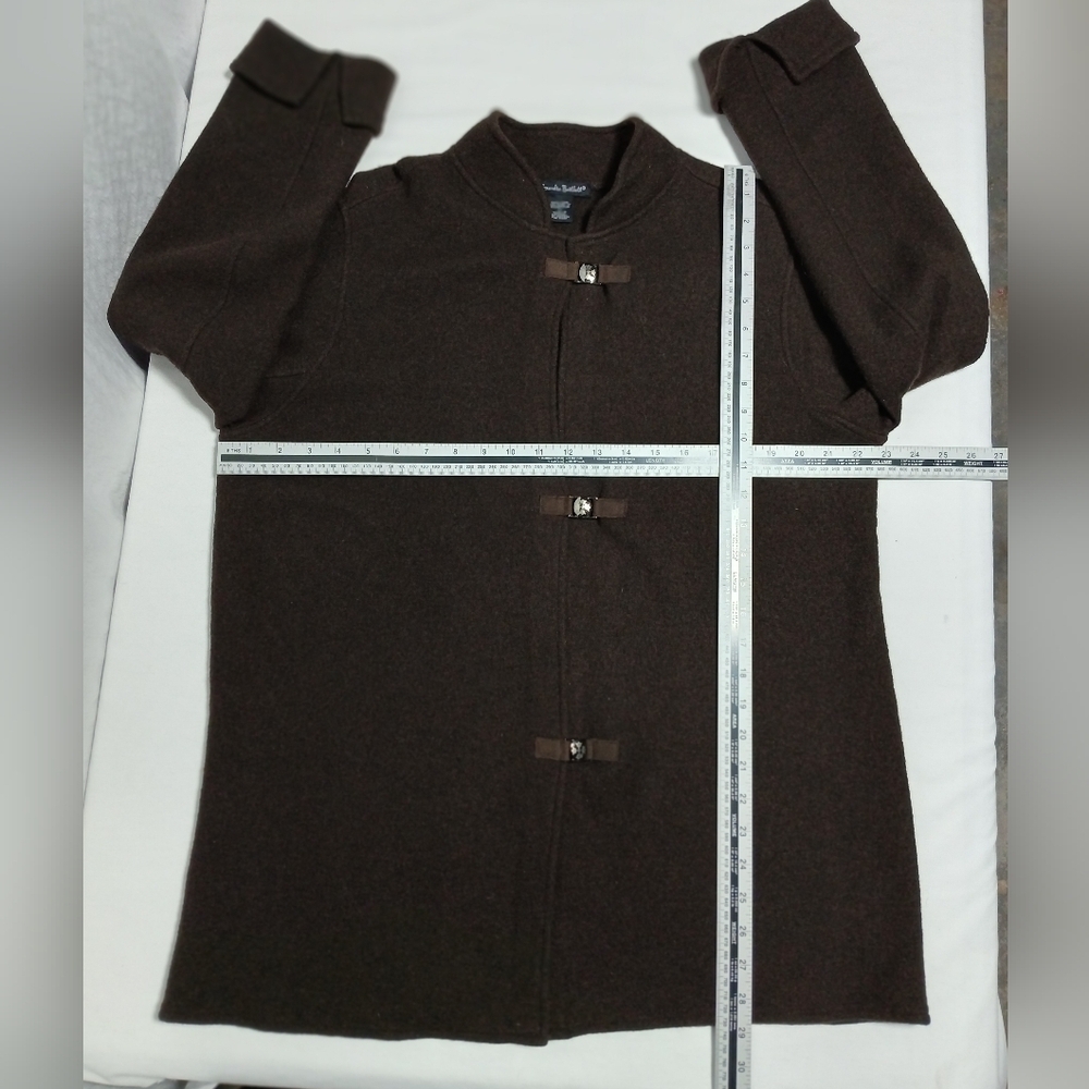 Alexandra Bartlett 100% Brown Wool Cardicoat. Ladies Size L - Picture 3 of 8
